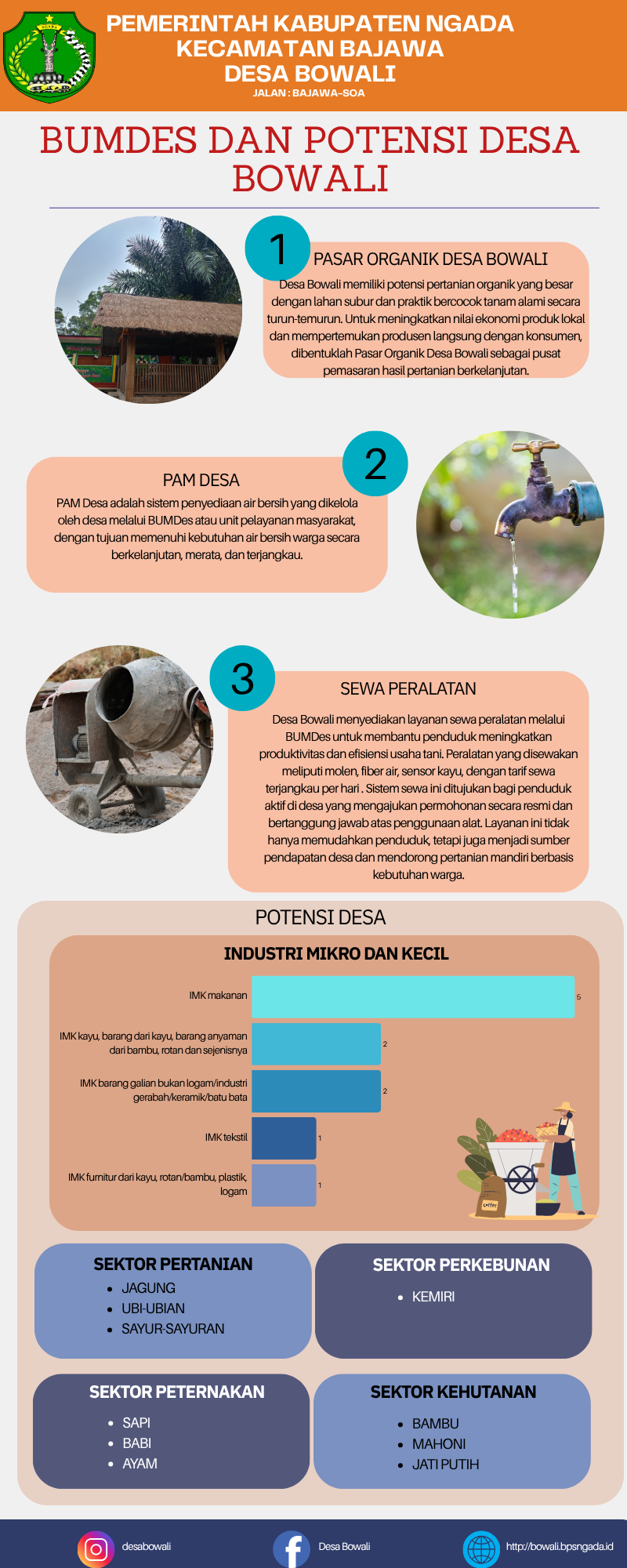 Infografis: Bumdes dan Potensi Desa Bowali